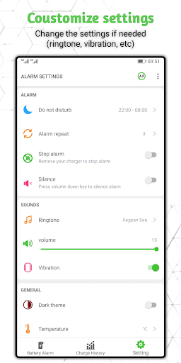 Full Battery Alarm - Image screenshot of android app