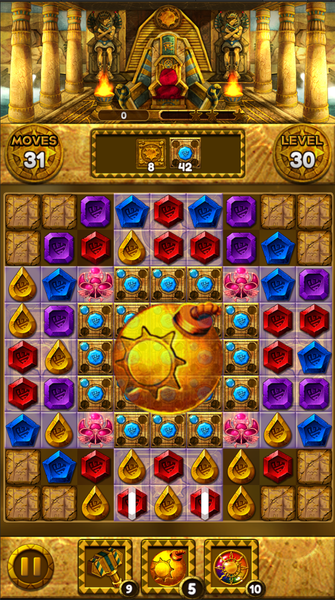 Jewel Queen: Puzzle & Magic - Gameplay image of android game