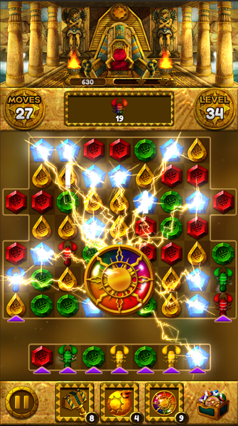 Jewel Queen: Puzzle & Magic - Gameplay image of android game