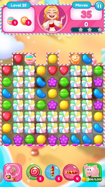 Sweet Candy Bomb: Match 3 Game - Gameplay image of android game