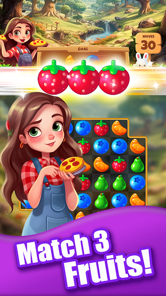 Fruit Quest: Match 3 Game - Gameplay image of android game