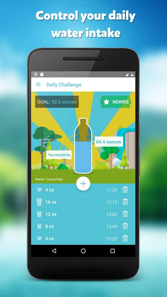 Water Reminder Challenge - عکس برنامه موبایلی اندروید