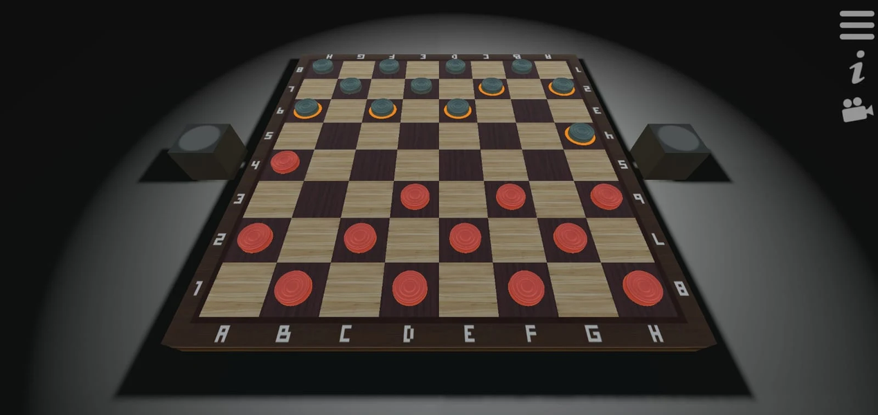 Checkers 2 Player Offline 3D - Gameplay image of android game