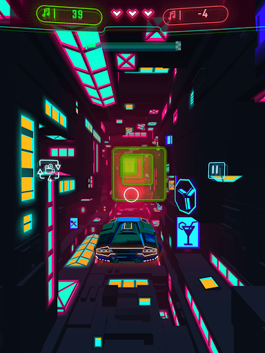 Neon Flytron: Cyberpunk Racer - Gameplay image of android game
