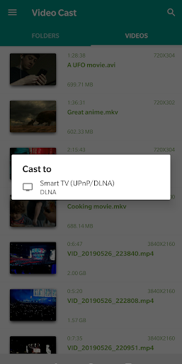 Video Cast to TV/Chromecast/DLNA/Roku/PS4/Xbox/+ - Image screenshot of android app