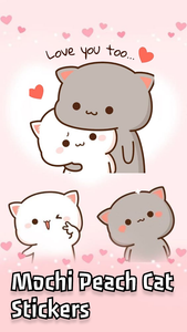 Cute Cat Couple Friend (2) - Best Friends - Sticker