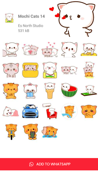 Mochi Cat Stickers - WASticker - Image screenshot of android app