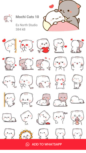 Mochi Cat Stickers - WASticker - Image screenshot of android app