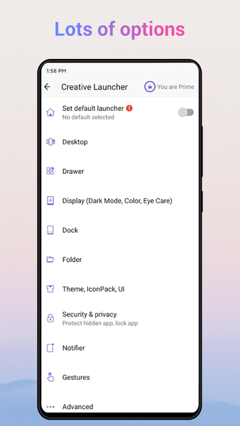 Creative Launcher -Quick,Smart - Image screenshot of android app