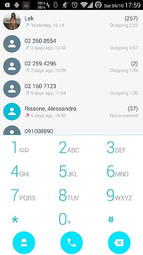 Dialer Theme Droid L White - Image screenshot of android app