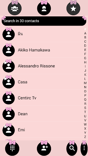 Dialer Theme Ribbon PinkPastel - Image screenshot of android app