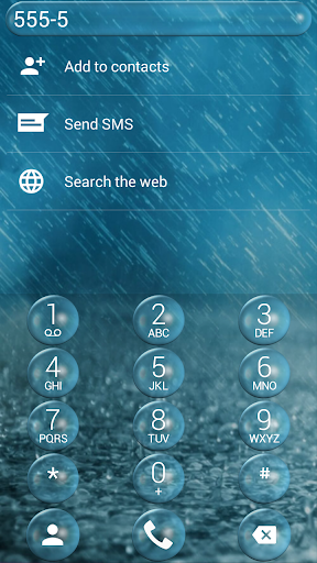 Dialer Theme Bubble Rain drupe - Image screenshot of android app