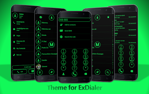 Dialer Theme Circle Green - عکس برنامه موبایلی اندروید