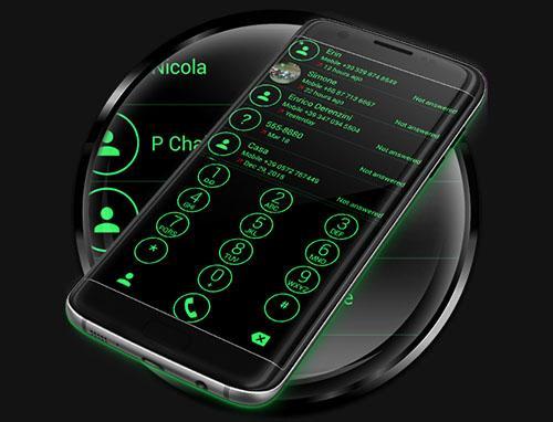 Dialer Theme Circle Green - Image screenshot of android app