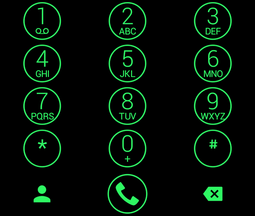 Dialer Theme Circle Green - Image screenshot of android app