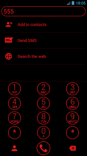 Dialer Theme Circle Black Red - عکس برنامه موبایلی اندروید