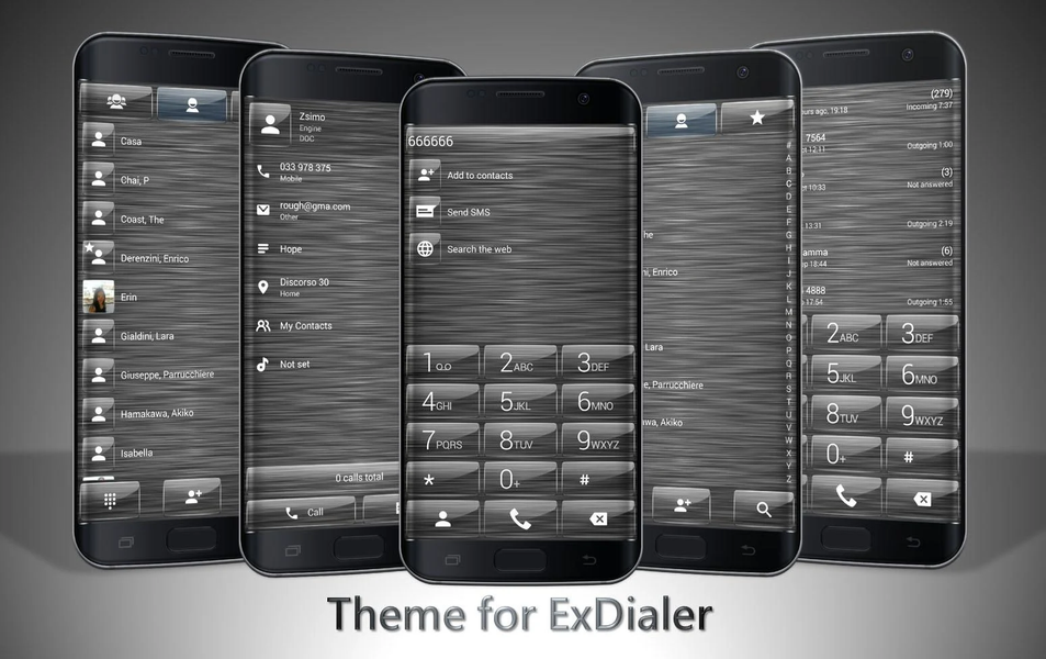 Dialer Theme Brushed Glass - Image screenshot of android app