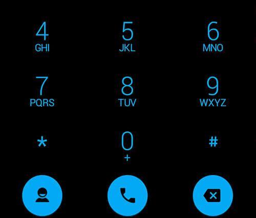 Dialer Theme Flat Black Blue - عکس برنامه موبایلی اندروید