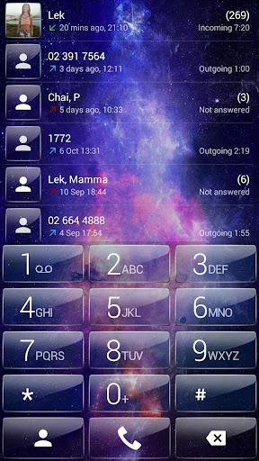 Dialer Theme GlassGalaxy drupe - Image screenshot of android app