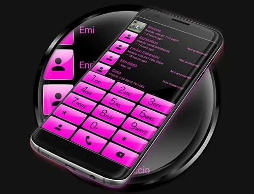 Dialer Theme Gloss Pink drupe - Image screenshot of android app