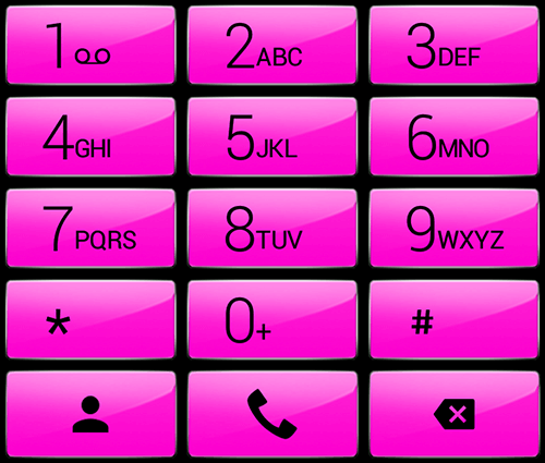Dialer Theme Gloss Pink drupe - Image screenshot of android app