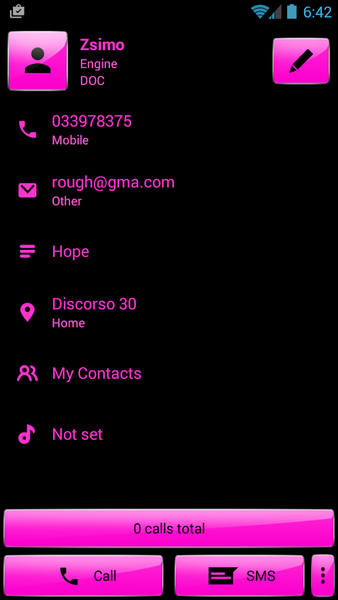 Dialer Theme Gloss Pink drupe - Image screenshot of android app