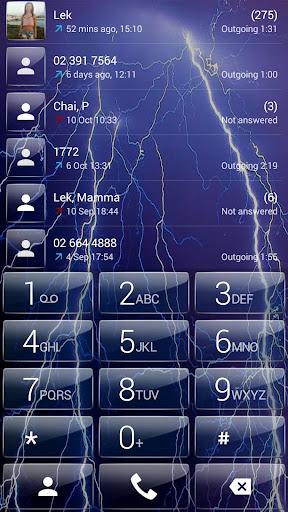 Dialer theme Thunder Glass - Image screenshot of android app