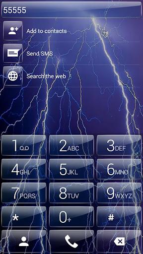 Dialer theme Thunder Glass - Image screenshot of android app