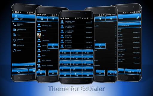 Dialer Theme Frame Color Blue - Image screenshot of android app