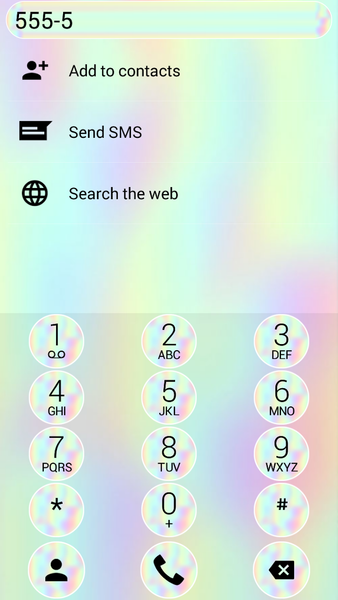 Dialer Theme Holographic Gray - عکس برنامه موبایلی اندروید