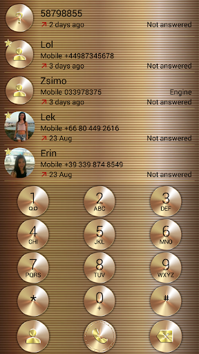 Dialer Theme Gold Copper drupe - Image screenshot of android app