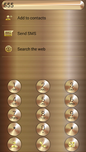 Dialer Theme Gold Copper drupe - Image screenshot of android app