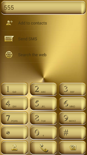 Dialer Theme Solid Gold drupe - Image screenshot of android app