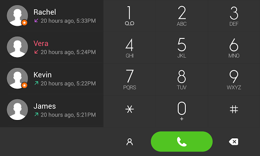 Theme for ExDialer MIUI Dark - عکس برنامه موبایلی اندروید