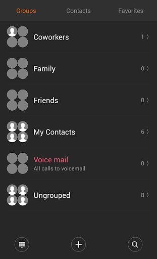 Theme for ExDialer MIUI Dark - عکس برنامه موبایلی اندروید