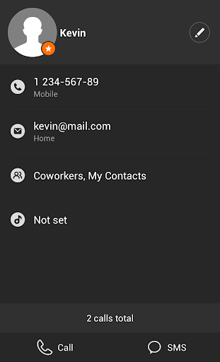 Theme for ExDialer MIUI Dark - عکس برنامه موبایلی اندروید
