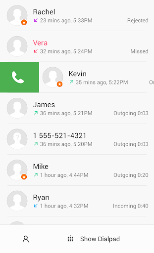 Theme for ExDialer MIUI Light - عکس برنامه موبایلی اندروید