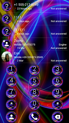 Dialer Theme Neon Abstract - Image screenshot of android app