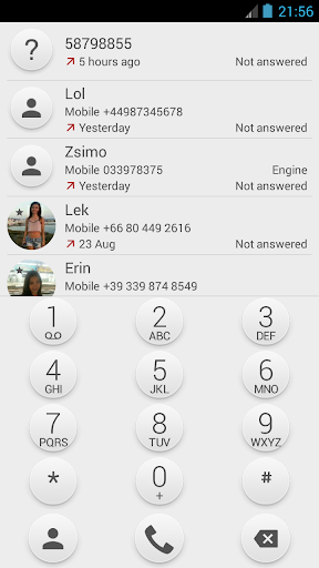 Dialer Simple Light Theme - Image screenshot of android app