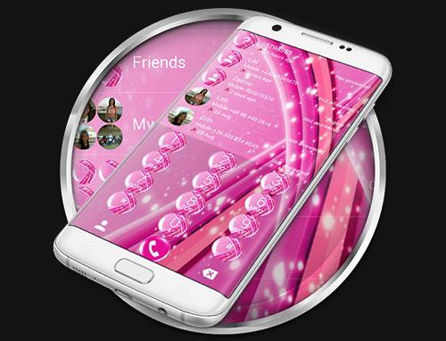 Dialer Theme Sparkling Pink - Image screenshot of android app