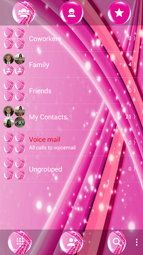 Dialer Theme Sparkling Pink - Image screenshot of android app
