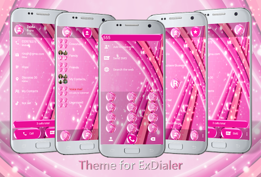 Dialer Theme Sparkling Pink - عکس برنامه موبایلی اندروید