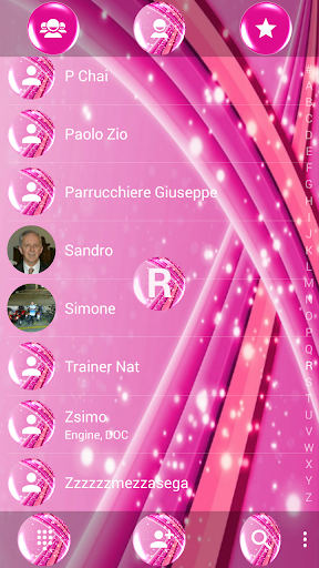 Dialer Theme Sparkling Pink - Image screenshot of android app