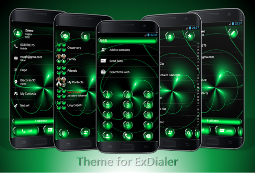 Dialer Theme Spheres Green - عکس برنامه موبایلی اندروید