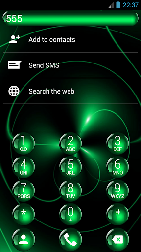 Dialer Theme Spheres Green - Image screenshot of android app