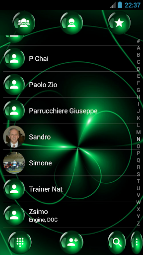 Dialer Theme Spheres Green - Image screenshot of android app