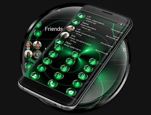 Dialer Theme Spheres Green - Image screenshot of android app