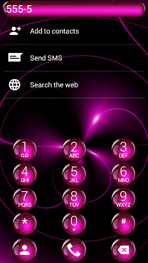 Dialer Theme Sphere Pink drupe - Image screenshot of android app
