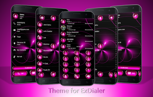 Dialer Theme Sphere Pink drupe - Image screenshot of android app