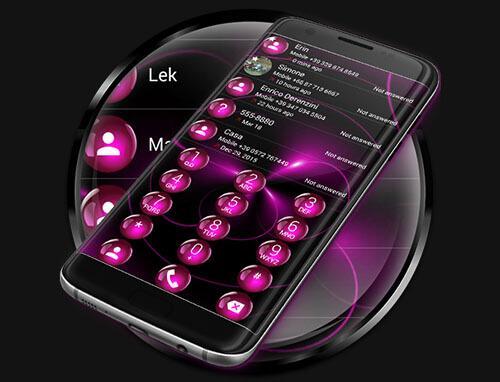 Dialer Theme Sphere Pink drupe - Image screenshot of android app